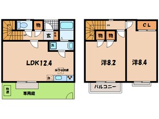 上矢田北 徒歩6分 1-2階の物件間取画像